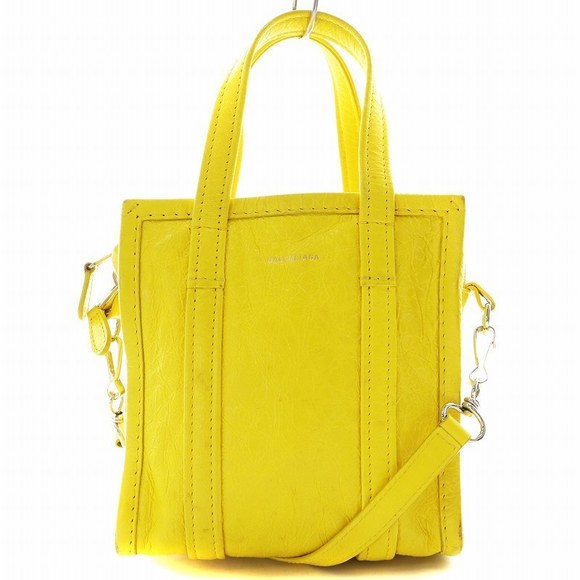 Balenciaga Bazaar Shopper XXS Leather Yellow - Picture 1 of 9